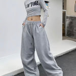 Women's Gray Baggy Sweatpants
