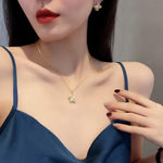 18K Gold Four Leaf Clover Necklace