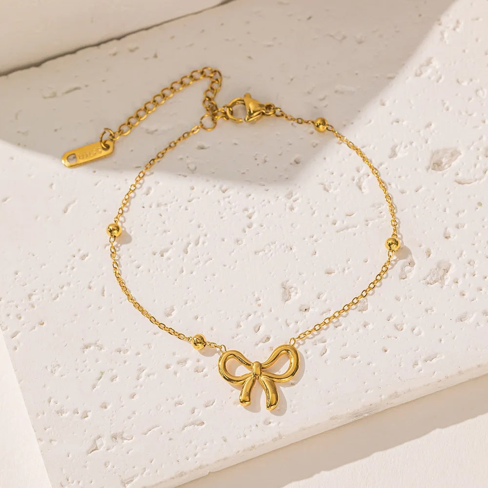 18K Gold Ribbon Jewelry Set