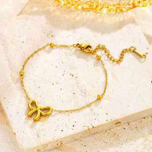 18K Gold Ribbon Jewelry Set