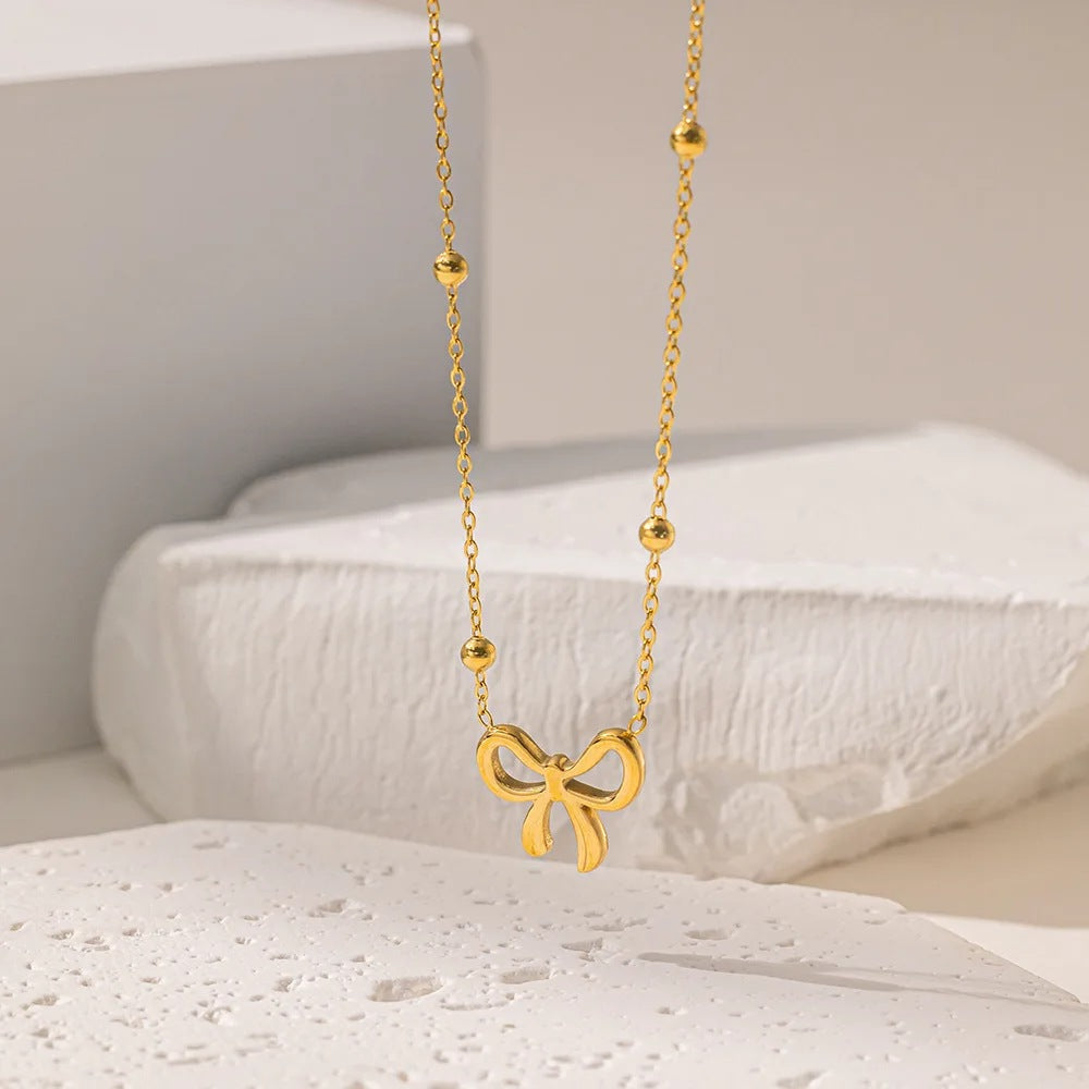 18K Gold Ribbon Jewelry Set