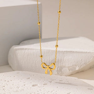 18K Gold Ribbon Jewelry Set