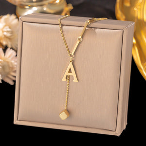 18K Gold Initial Necklace