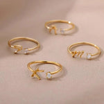 Gold Initial Ring