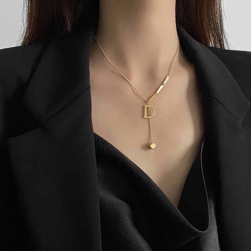 18K Gold Initial Necklace