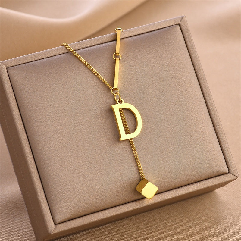 18K Gold Initial Necklace