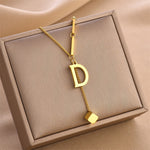 18K Gold Initial Necklace