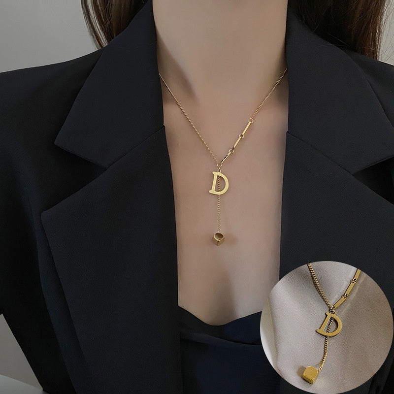 18K Gold Initial Necklace
