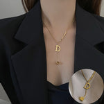 18K Gold Initial Necklace