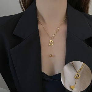 18K Gold Initial Necklace