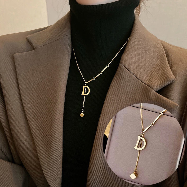18K Gold Initial Necklace
