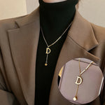 18K Gold Initial Necklace
